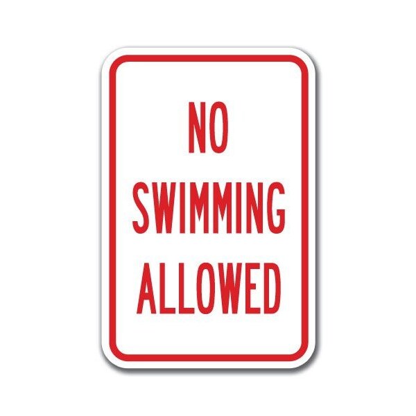 Signmission 18 in Height, 0.12 in Width, Aluminum, 12" x 18", A-1218 No Hunting - NoSwimAllo A-1218 No Hunting - NoSwimAllo - main